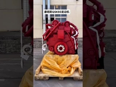 Conjunto completo de motor a diesel em caixa de madeira com sistema de escape QSK50